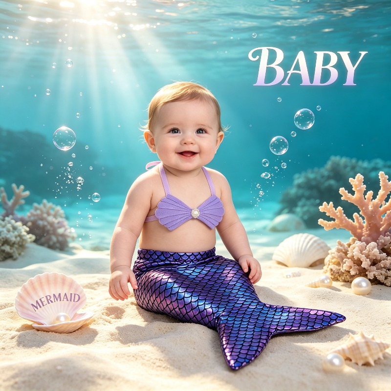 Baby Clothing Newborn - Костюм русалки для новорожденных, наряд для