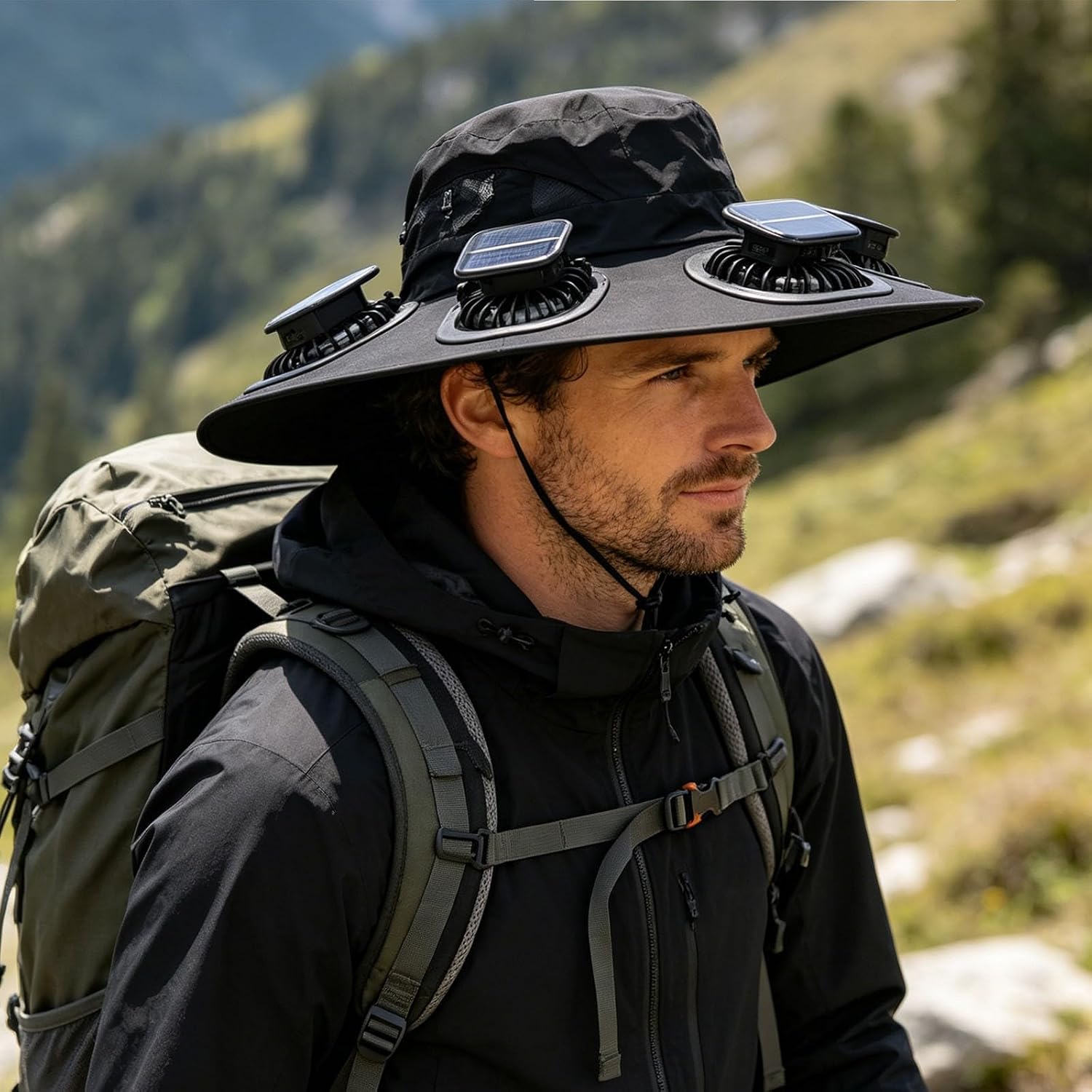 Солнечная кепка с 6 вентилятор – обзор и цена Sun Hat Wide Brim